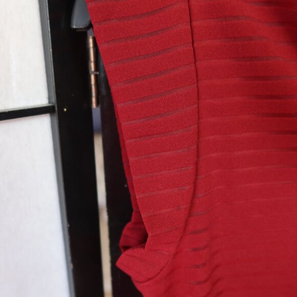 Alice Blue Red Burgundy Tunic Top Size Large Petite - Picture 11 of 12